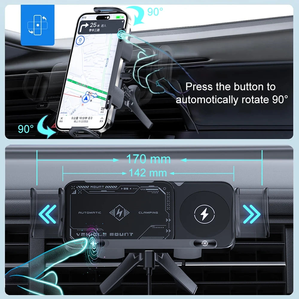 Wireless Charger for Samsung Dual Coil Fold Screen Screen Car Fast Charging Station For Samsung Galaxy Z Fold Flip 6 5 4