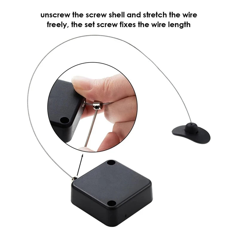 6.5Ft Remote Control Tether Telescopic Security Cable Retractable Safety Lock Remote Control Holder Lock Anti Theft Anti