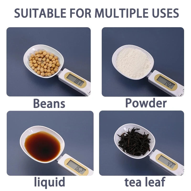 Mini Spoon Scale Digital Kitchen Scale Electronic LCD Food Scale 0.1-500g Cooking Flour Milk Coffee Powder Weight Measur