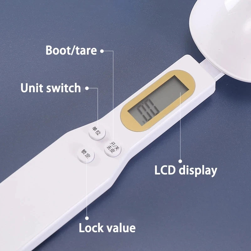 Mini Spoon Scale Digital Kitchen Scale Electronic LCD Food Scale 0.1-500g Cooking Flour Milk Coffee Powder Weight Measur